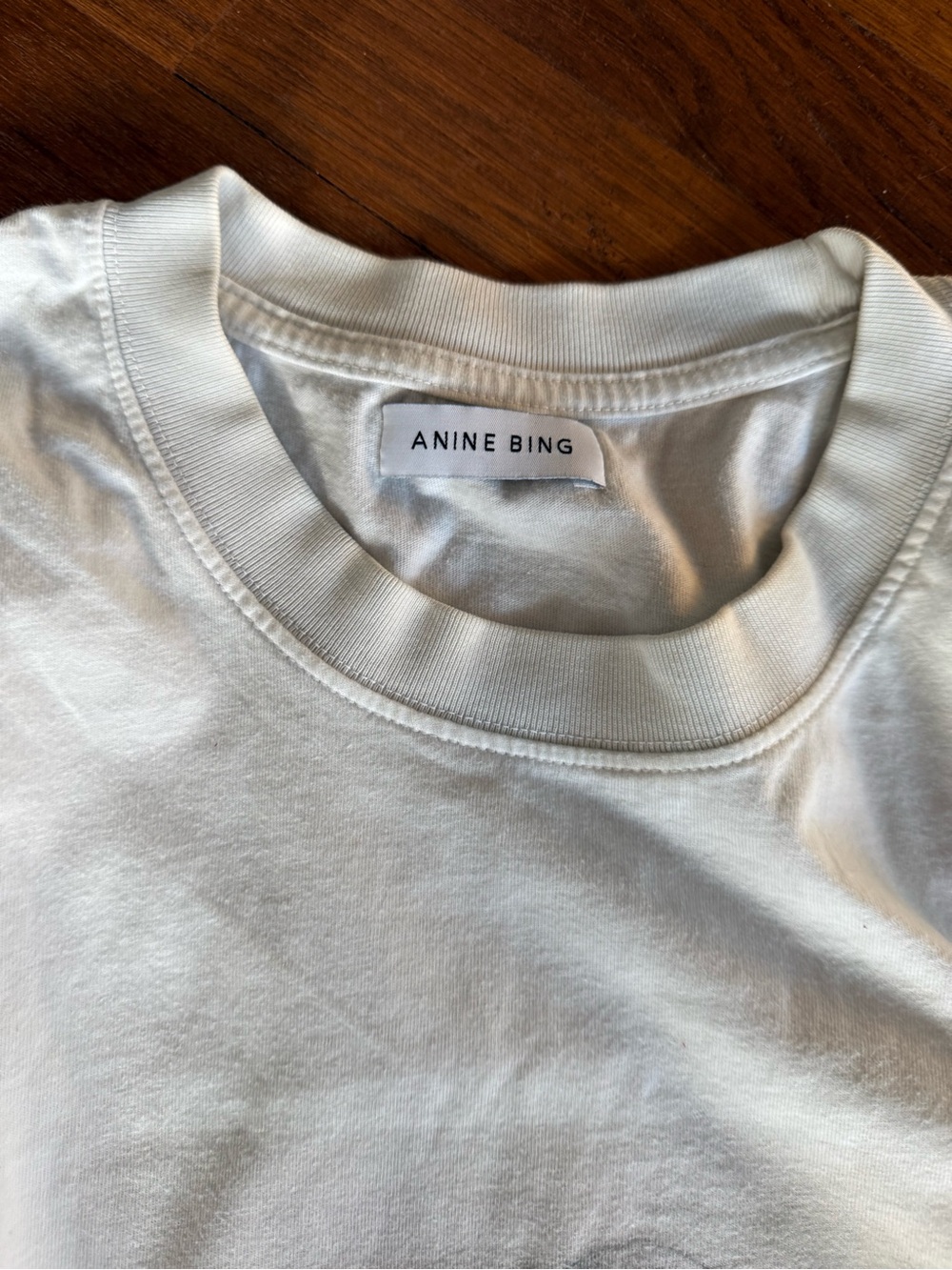 Anine Bing White Brigitte Bardot Short Sleeve Tee - Picture 2 of 5